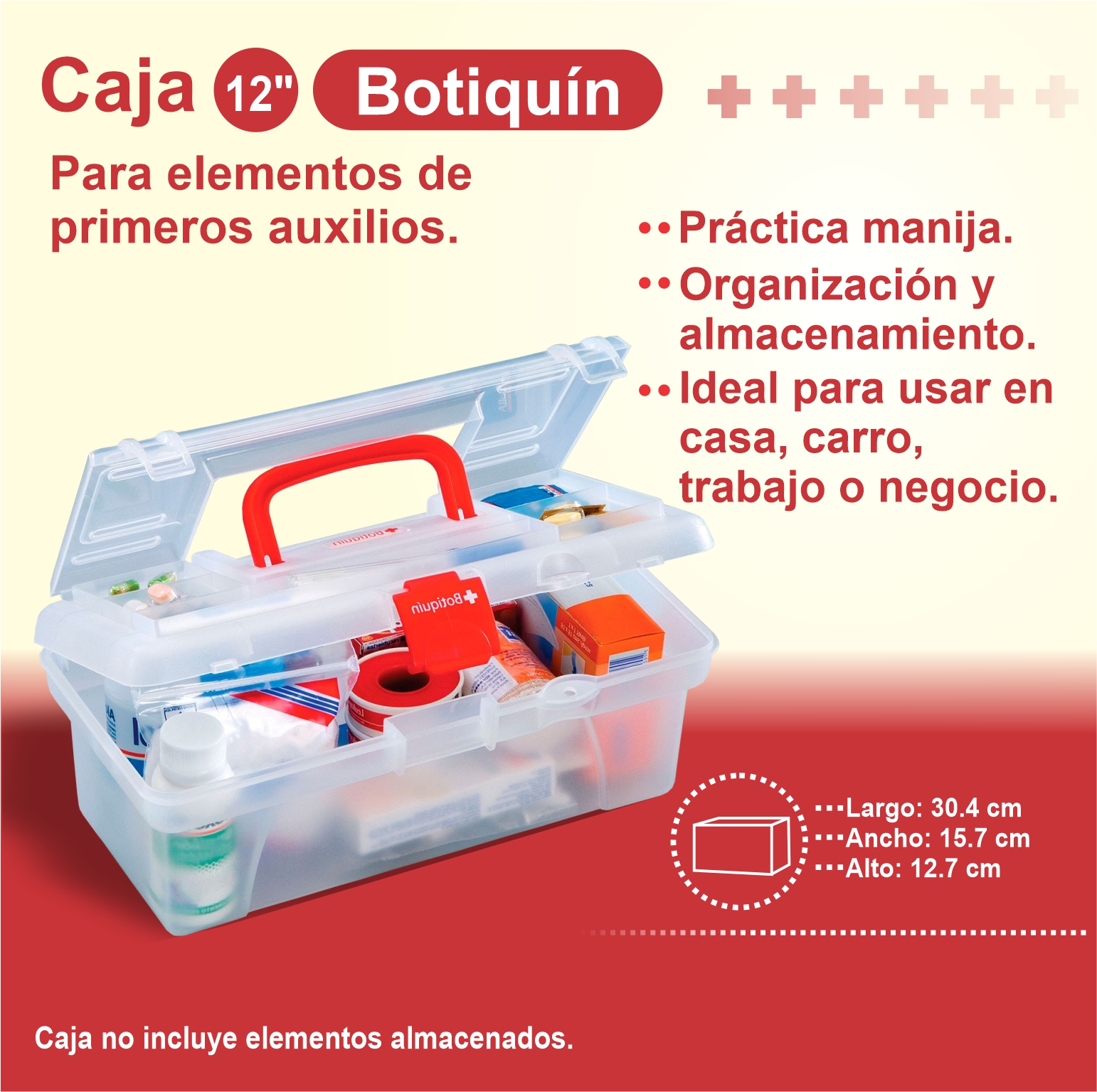 Botiquín Mediano 12 litros - Caja De Primeros Auxilios