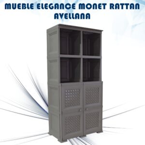 Mueble Organizador Rattan Monet, Blanco - Mublex Colombia